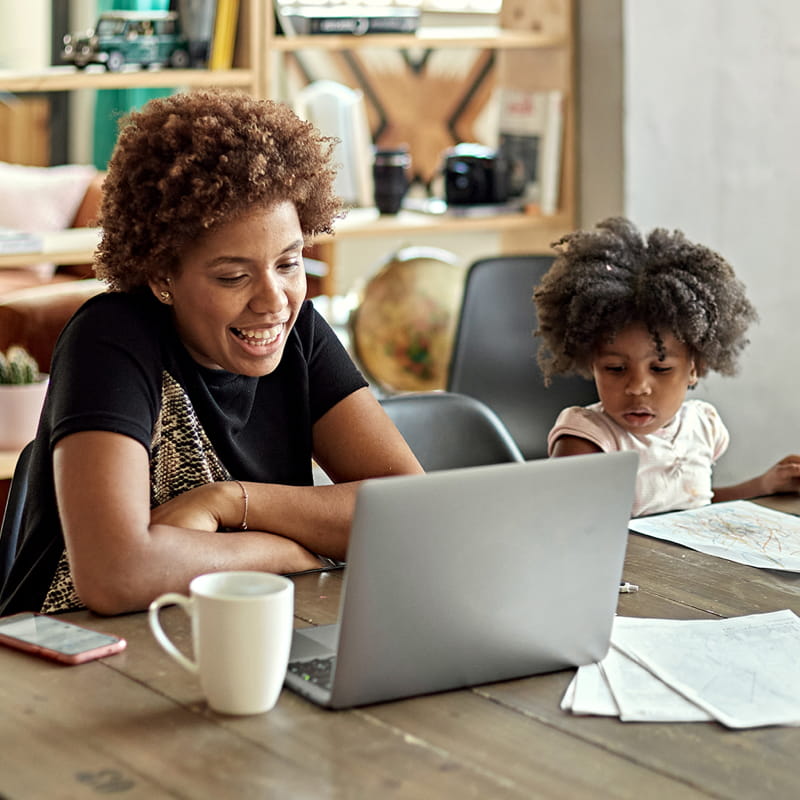 woman working at computer
