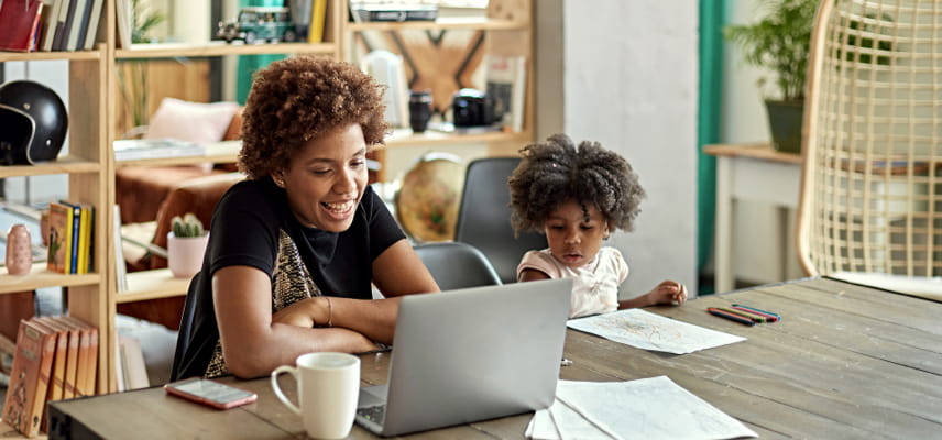 woman working at computer