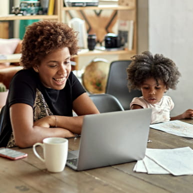 woman working at computer