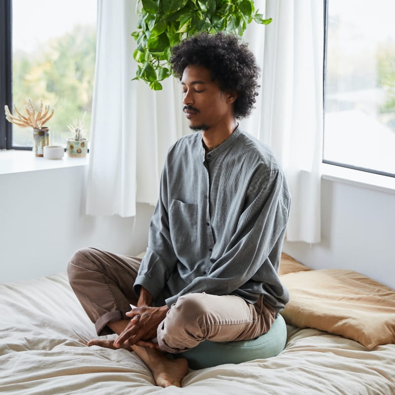 Man meditating