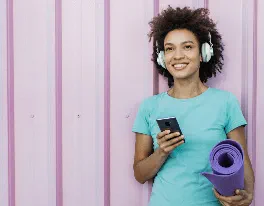Woman ready to work out
