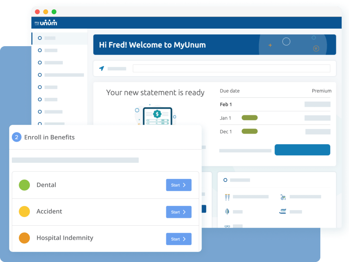 Screenshot of the simplified benefits delivery part.