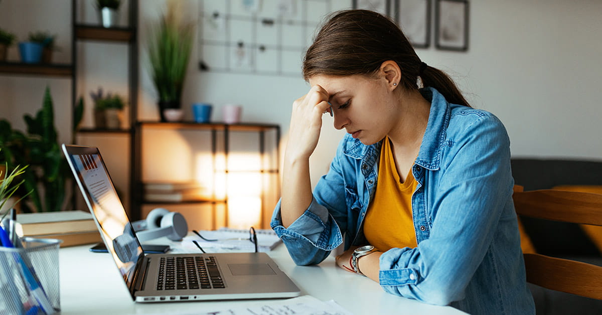 woman working at computer